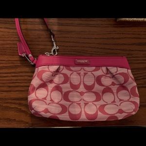 Coach pink wristlet